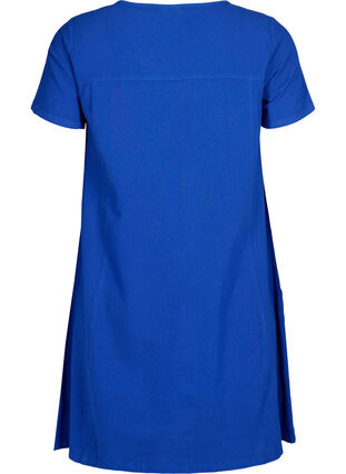 Zizzi Short-sleeved cotton dress, Surf the web, Packshot image number 1