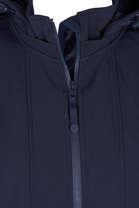 Zizzi Kurtka softshell z kapturem, Night Sky solid, Packshot image number 2