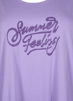 Zizzi Bawelniany top o rozszerzanym fasonie, Violet T. W. Feeling, Packshot image number 2