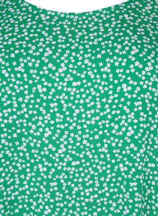 Zizzi FLASH – bluzka z wiskozy z krótkim rekawem i nadrukiem, Bright Green Wh.AOP, Packshot image number 2