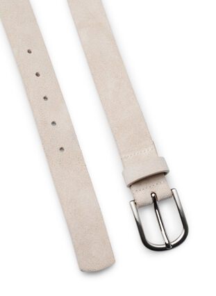 Zizzi Belt made of recycled suede, Greige, Packshot image number 2