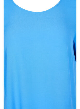 Zizzi Short-sleeved viscose blouse, Regatta, Packshot image number 2