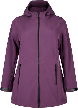 Zizzi Krótka kurtka softshell z kieszeniami, Hortensia, Packshot image number 0