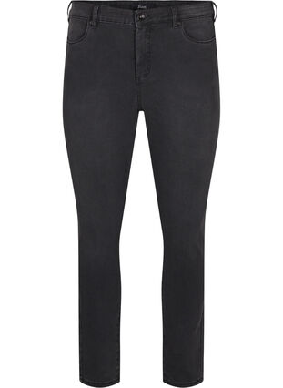 Zizzi Jeansy Amy o bardzo obcislym kroju z wysokim stanem, Dark Grey Denim, Packshot image number 0