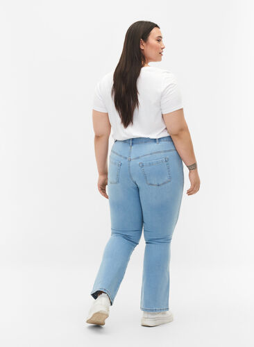  Jeansy typu bootcut Ellen z wysokim stanem, Ex Lgt Blue, Model image number 1
