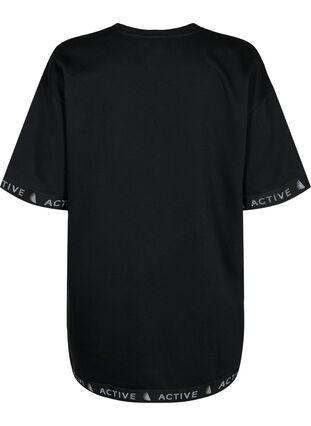 Zizzi Sweatshirt with 1/2 sleeves, Black, Packshot image number 1