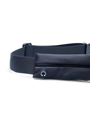 Zizzi Running belt with pockets, Black w. Reflex, Packshot image number 1