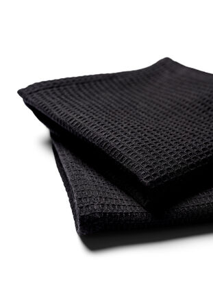 Zizzi 2-pack cotton dish cloth, Black, Packshot image number 1