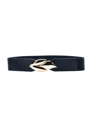 Zizzi Elastyczny pasek ze srebrna sprzaczka, Black w. Gold Buckle, Packshot image number 0