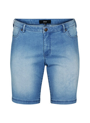 Zizzi Dopasowane szorty Emily z regularnym stanem, Light blue denim, Packshot image number 0