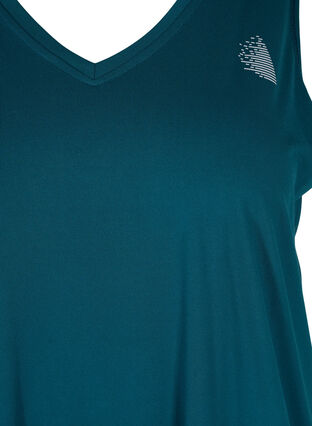 Zizzi Sportowy top z dekoltem w szpic, Deep Teal, Packshot image number 2