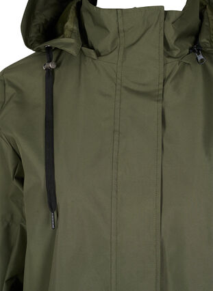 Zizzi Waterproof parka with detachable hood, Forest Night, Packshot image number 2