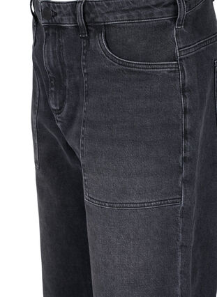 Zizzi Szerokie jeansy z wysokim stanem, Grey Denim, Packshot image number 2