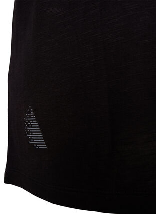 Zizzi Training t-shirt in viscose with round neckline, Black, Packshot image number 3