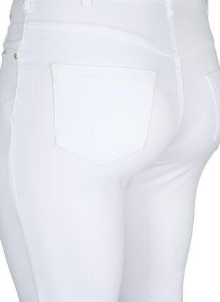 Zizzi Jeansy Emily o dopasowanym kroju z normalnym stanem, White, Packshot image number 3