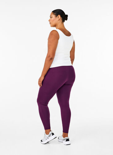 Zizzi Legginsy z wiskozy w stylu basic, Potent Purple, Model image number 1