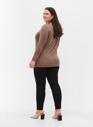 Zizzi Jeggings with pockets, Black, Model image number 1