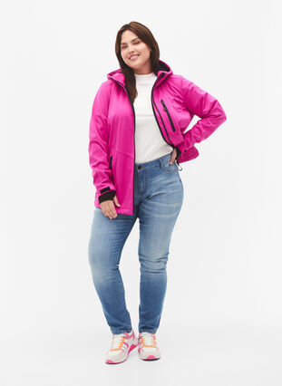 Zizzi Sportowa kurtka softshell, Rose Violet, Model image number 2