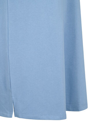 Zizzi Sweater dress with short sleeves and slits, Faded Denim, Packshot image number 3