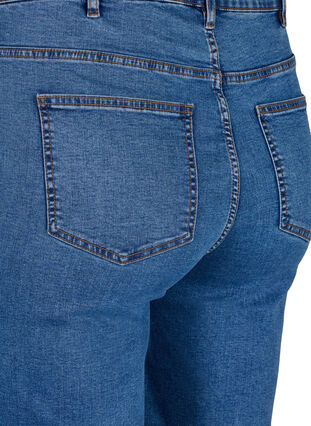 Obcisle szorty jeansowe z wysokim stanem, Blue Denim, Packshot image number 3