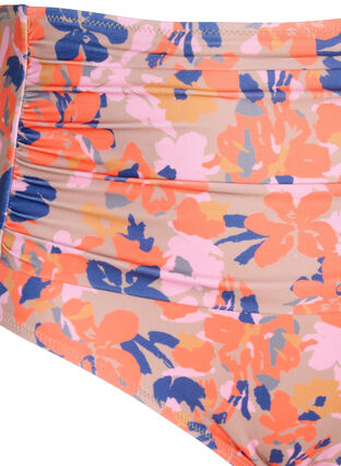 Zizzi Dól bikini z bardzo wysokim stanem i nadrukiem, Retro Flower, Packshot image number 2