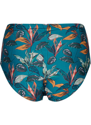 Zizzi Doly od bikini z wysokim stanem i nadrukiem, Leaf Print , Packshot image number 1