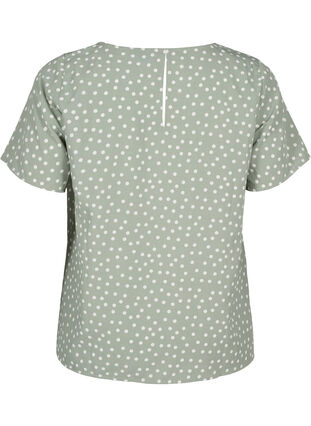 Zizzi FLASH - bluzka z krótkim rekawem z nadrukiem, Iceberg Green Dot, Packshot image number 1