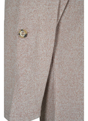 Zizzi Blouse with buttons and 3/4 sleeves, Umber Melange, Packshot image number 3