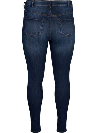 Zizzi Super slim jeans with high waist, Dark Blue, Packshot image number 1