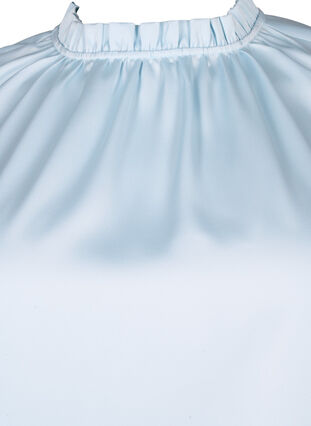 Zizzi Satynowy top z odkrytymi ramionami wiazany na szyi, Delicate Blue, Packshot image number 2