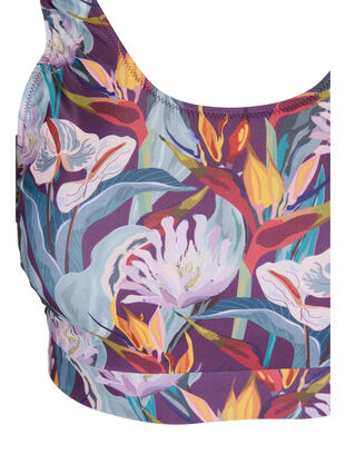 Góra od bikini z okraglym dekoltem, Deep Tropical Print, Packshot image number 2