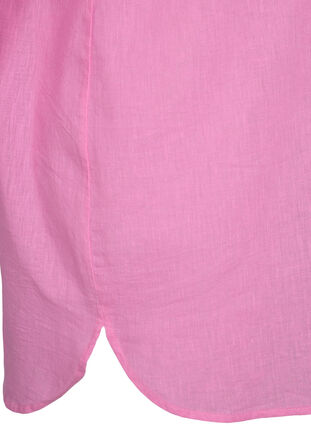 Zizzi Blouse with 3/4-length sleeves and button closure, Begonia Pink, Packshot image number 3