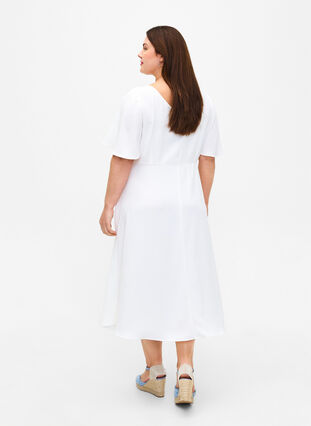 Zizzi Imprezowa sukienka w stylu empire, Bright White, Model image number 1