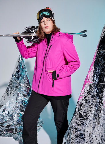 Zizzi Sportowa kurtka softshell, Rose Violet, Image image number 0