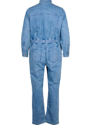 Zizzi Kombinezon jeansowy z dlugim rekawem, Light Blue Denim, Packshot image number 1