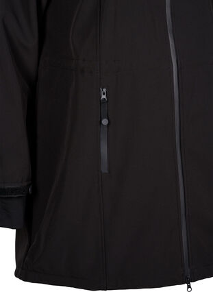 Zizzi Kurtka softshell z odpinanym kapturem, Black, Packshot image number 3