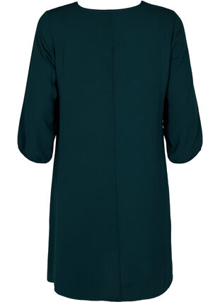 Zizzi Dress with lace and 3/4 length sleeves, Scarab, Packshot image number 1