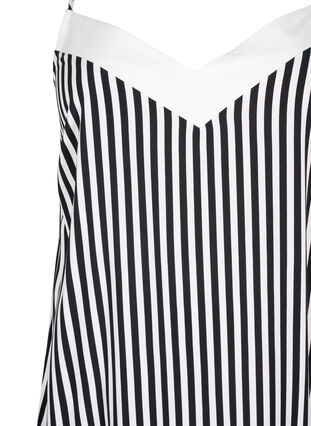 Zizzi Flash – sukienka w paski z wiskozy, Black White Stripe, Packshot image number 2