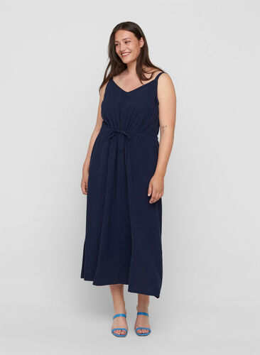 Zizzi Maxi dress with smock, Night Sky, Model image number 0