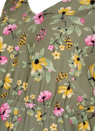 Zizzi Wiskozowa bluzka ciazowa w kwiaty, Green Flower Print, Packshot image number 2