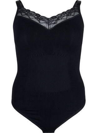 Zizzi  Koronkowe body modelujace, Black, Packshot image number 0