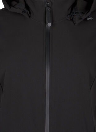 Zizzi Kurtka softshell z odpinanym kapturem, Black, Packshot image number 2