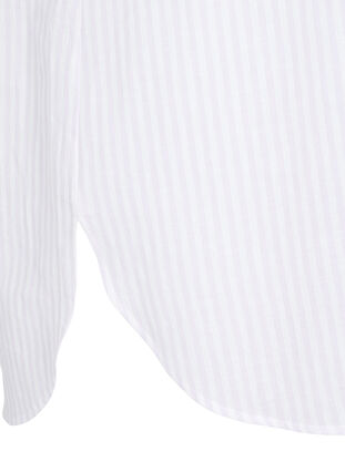 Zizzi Striped tunic with v neck and buttons, Lavender Stripe, Packshot image number 3