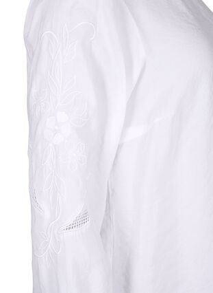 Zizzi Bluzka z modalu TENCEL™ z haftowanymi detalami, Bright White, Packshot image number 3