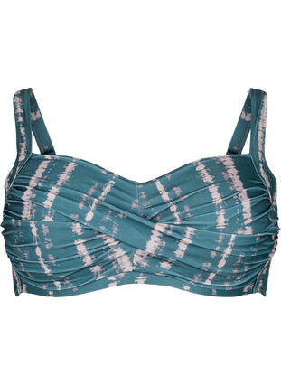 Zizzi Góra od bikini z nadrukiem, Tie Dye AOP, Packshot image number 0