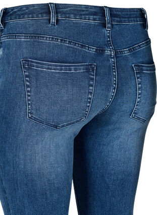 Zizzi Bardzo waskie jeansy Sanna z cwiekami, Blue Denim, Packshot image number 3