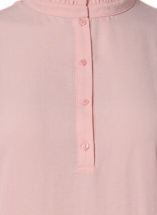 Zizzi Long-sleeved tunica with ruffle collar, Strawberry Cream, Packshot image number 2