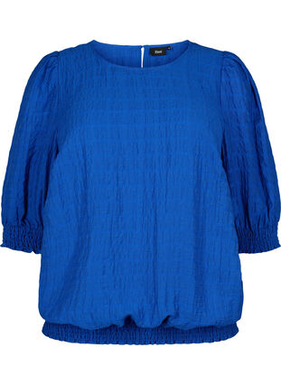 Zizzi Marszczona bluzka z lyocellu (TENCEL™), Strong Blue, Packshot image number 0