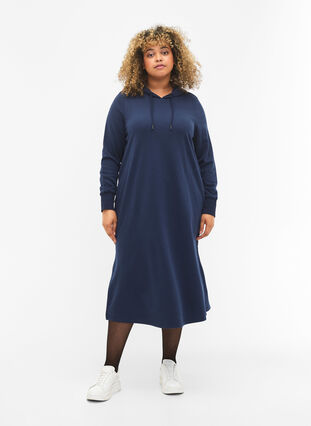 Zizzi Bluza z kapturem, Dress Blues, Model image number 0