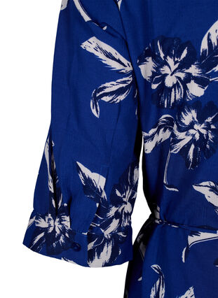 Flash - Koszulowa sukienka z nadrukiem, Navy Blazer Flower, Packshot image number 3